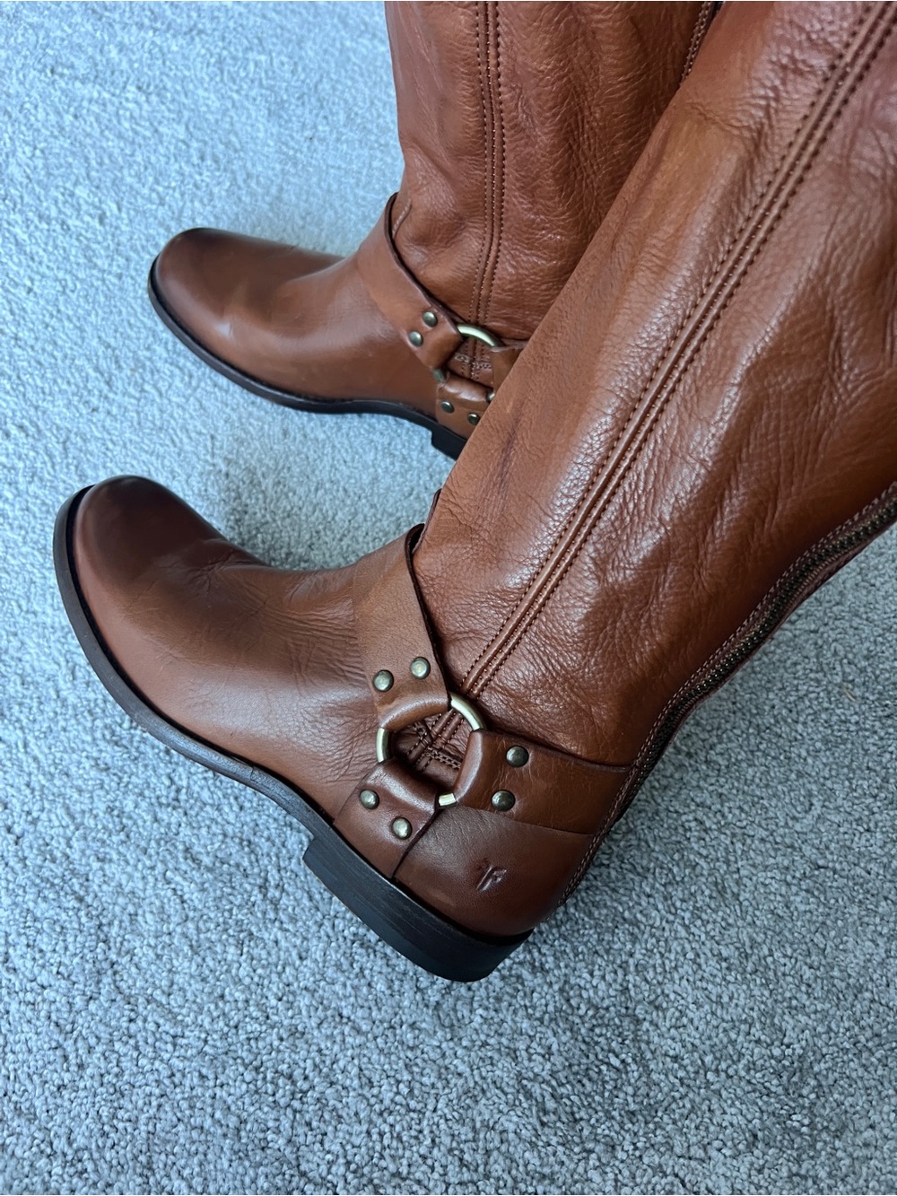 RARE FRYE PHILLIP HARNESS TALL BOOTS 🤎